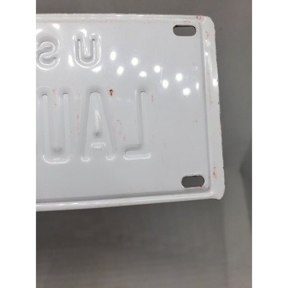 U.S.A Laurie Personalized White Red Collectible Mini License Bicycle Bike Plate - Picture 5 of 8